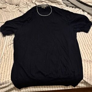 Men's Navy Short Sleeve Knit Tee From N. Peal